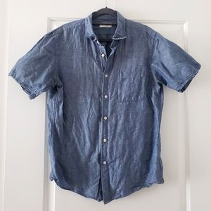 Uniqlo linen short sleeve button down (men's)